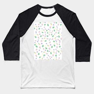Floral Design Baseball T-Shirt